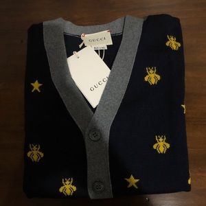 Gucci Children’s wool bees and stars cardigan
